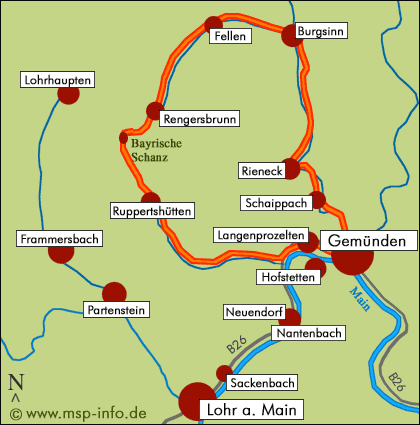 Sinngrund- Sindersbach Radwandertour