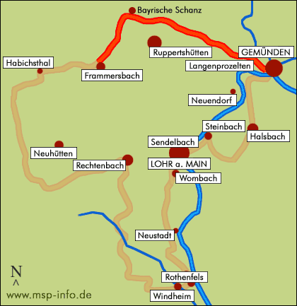 Wanderung Gem&uuml;nden - Frammersbach
