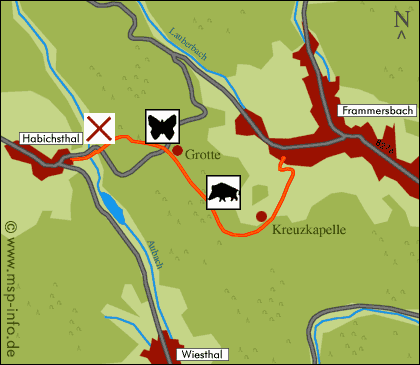 Radtour Frammersbach - Kreuzkapelle - Grotte - Habichsthal