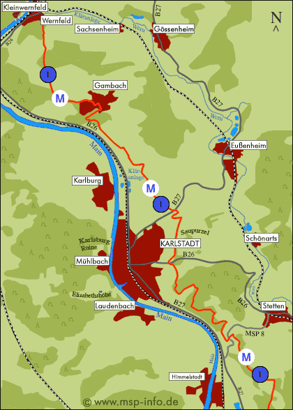 Maintalwanderweg rechtsmainisch, Stetten-Karlstadt-Gambach