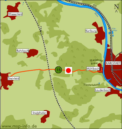 Wanderweg M&uuml;hlbach-SteinfeldRichtung Neustadt/Main, Sylvanweg, bis Steinfeld