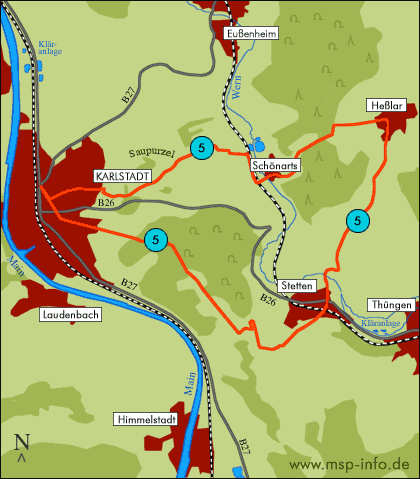 Rundwanderweg Karlstadt-Stetten-He&szlig;lar-Sch&ouml;narts