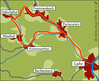 Radtour Lohr - Frammersbach - Krommenthal