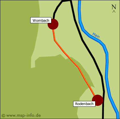 Grafische anzeige der Route (Karte).