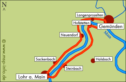 Rundtour Lohr - Gem&uuml;nden