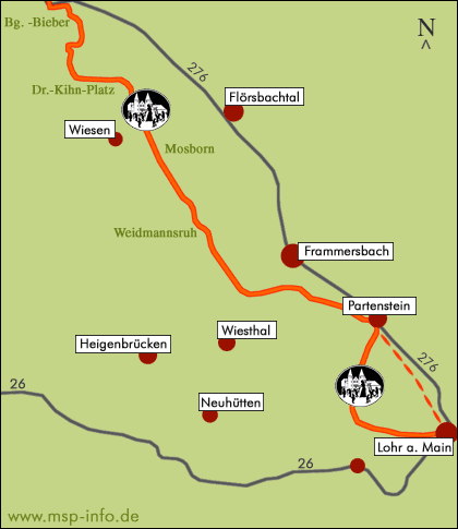 Schneewittchen-Wanderweg durch den Spessart