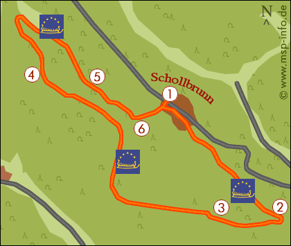 Grafische anzeige der Route (Karte).