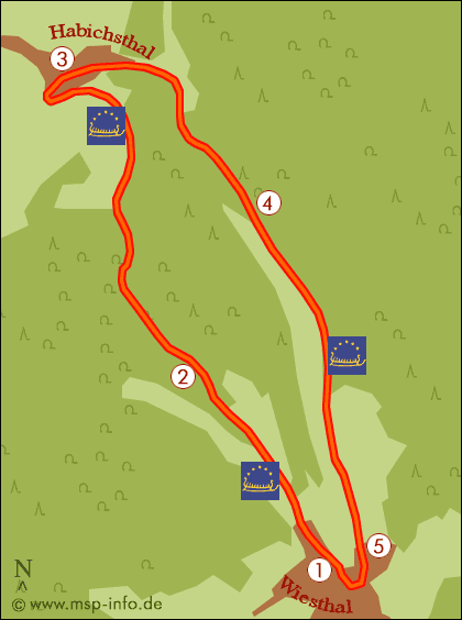 Grafische anzeige der Route (Karte).