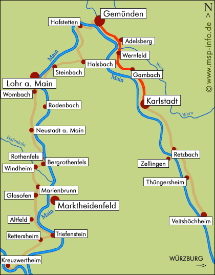 Main-Spessart Wandertour Mainwanderweg Route 2