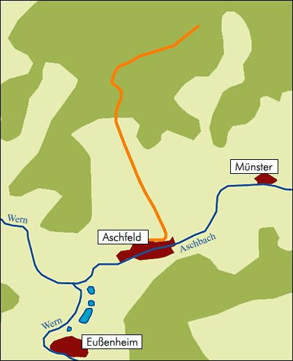 Wanderweg von Aschfeld zum &Ouml;lgrund