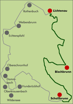 Wanderweg Hasenstab von Lichtenau bis Schollbrunn