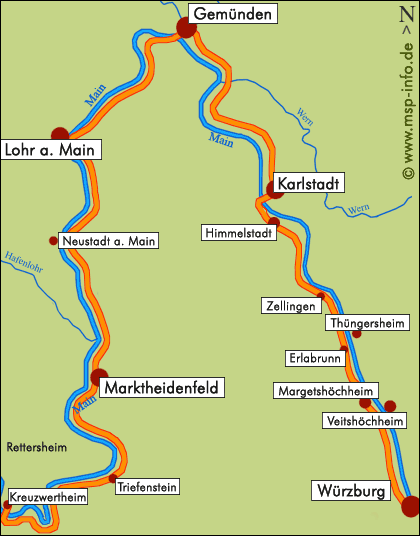 Der Main-Radweg - von Kreuzwertheim bis W&uuml;rzburg