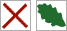 Andreaskreuz und Eichblatt
