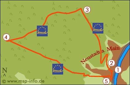 Grafische anzeige der Route (Karte).