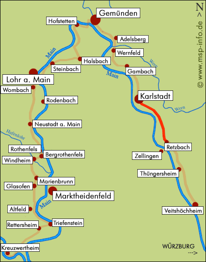 Main-Spessart Wandertour - Mainwanderweg Route 1