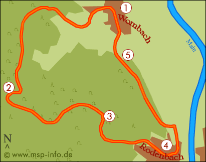 Grafische Anzeige der Route (Karte).